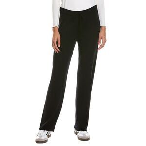 Incashmere Womens Wool & Cashmere-Blend Pant, Black